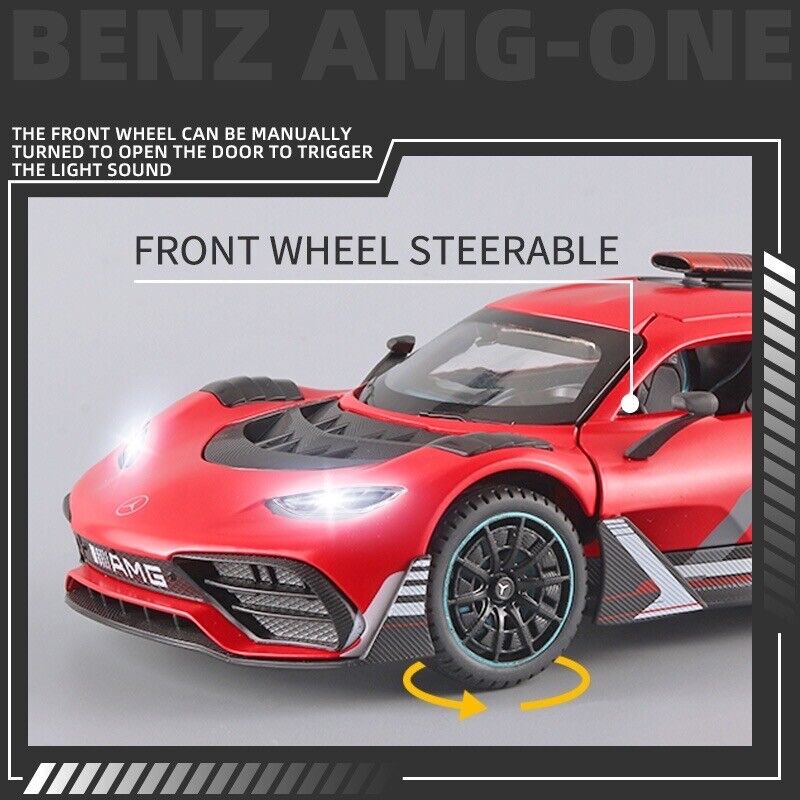 1/24 Scale BENZ AMG ONE Sports Car Models Alloy Diecast Toy Vehicle W/ Sound and Light