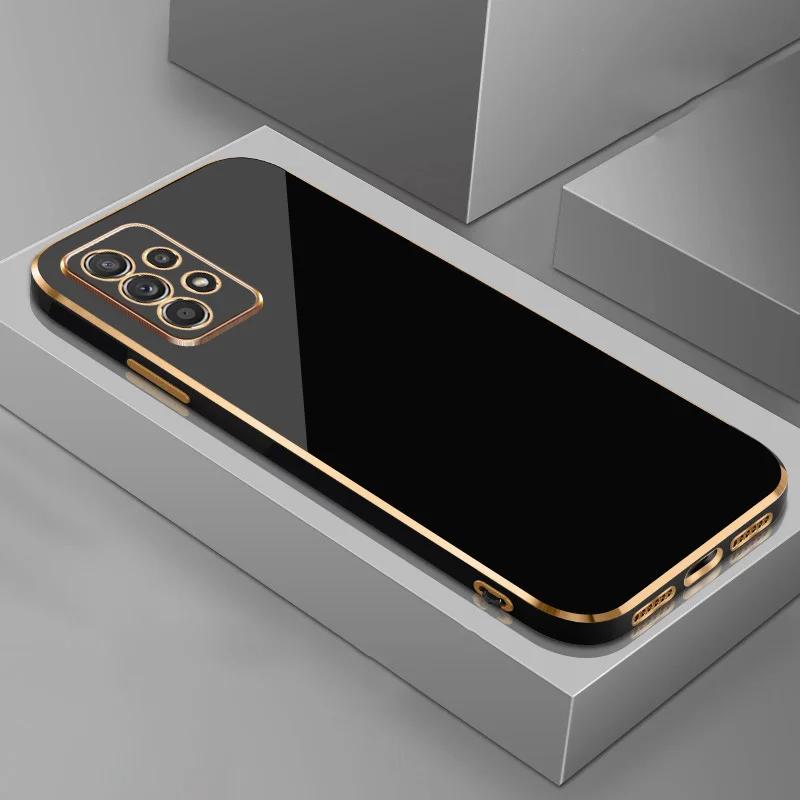 Luxury Plating Case For Samsung Galaxy A56 A54 A53 A55 A52 A34 A32 A72 A73 A23 A24 A33 A22 5G A52S A71 A51 Silicone Phone Cover