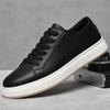 Fashion New Men's Shoes Brand Classic Casual Genuine Leather Soft Walking Men Sneaker Shoes White Black RunningTrendy Sneakers for Men