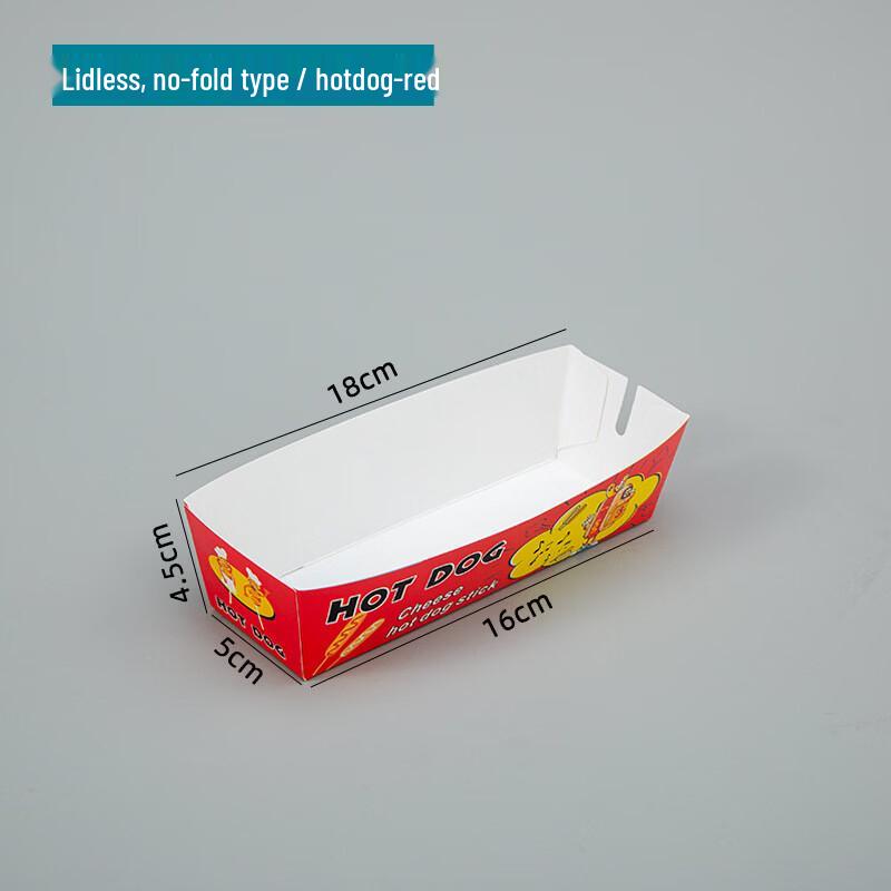 Lidless Hot Dog Takeout Boxes