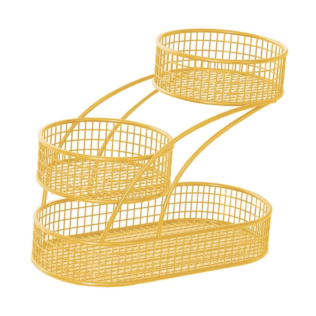 3 Layers Fruit Basket Storage Rack Compact Container Tiered Display Stand Bowl for
