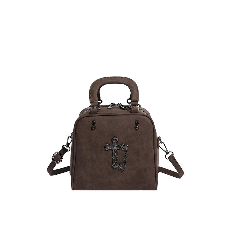 

Fashion Y2K Vintage Box Shape Women s Handbag Multifunctional Retro PU Leather Ladies Crossbody Purse Streetwear Shoulder Bag