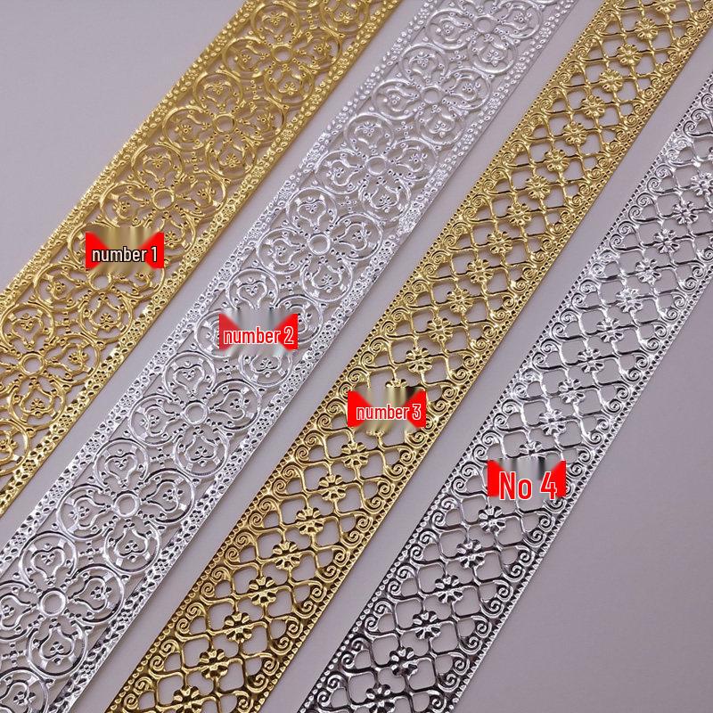 Decorative Wrought Iron Lace Strips In Gold & Silver for Photo Frames