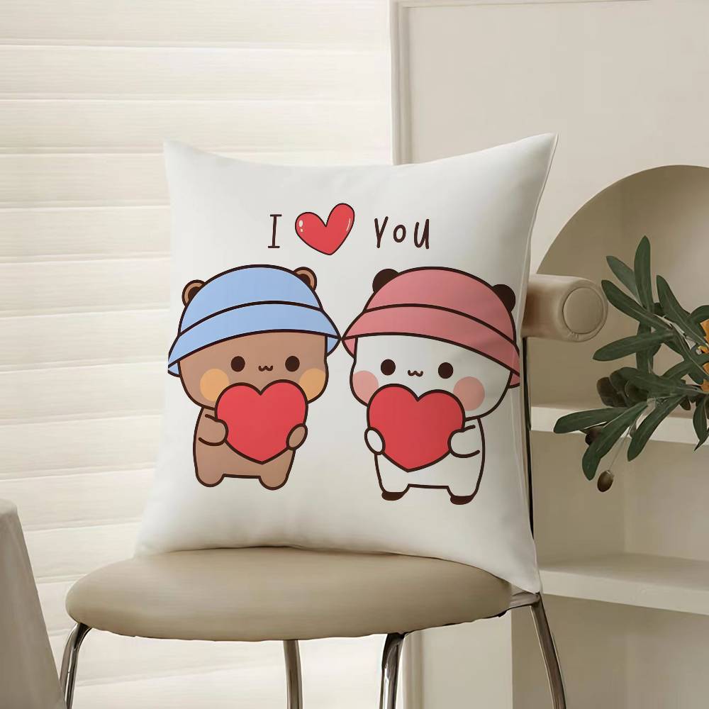 Cartoon Bubu & Dudu Lovely Pillow Case Comfort Sofa Bed Silky Elegant Invisible Zipper Decorative Cushion Cover