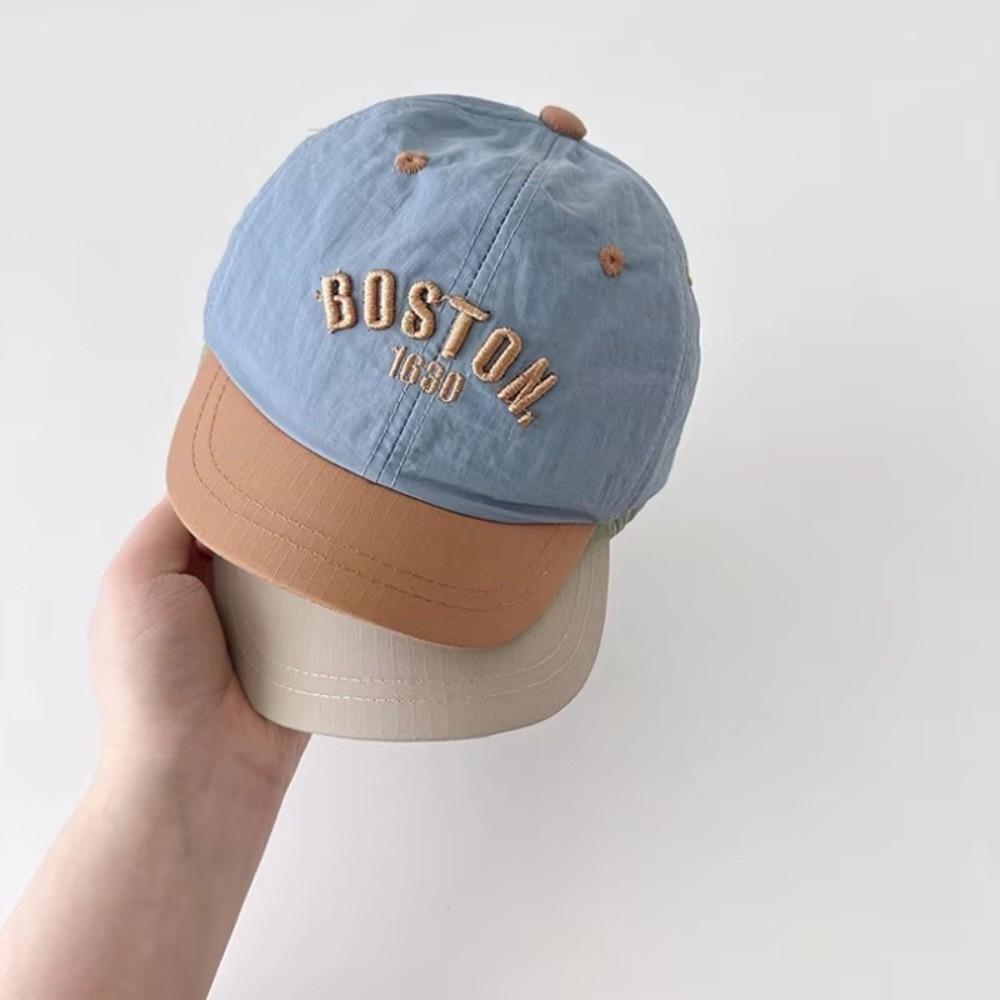 Letter Embroidered Duck Tongue Cap Quick Drying Baseball Cap Retro Summer Hat 6-36Month Kids