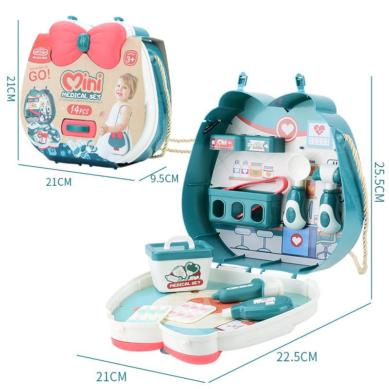 Children'S Shoulder Bag Play House Cosmetics Dressing Toy Set, Simulated Messenger Bag Little Doctor Toy