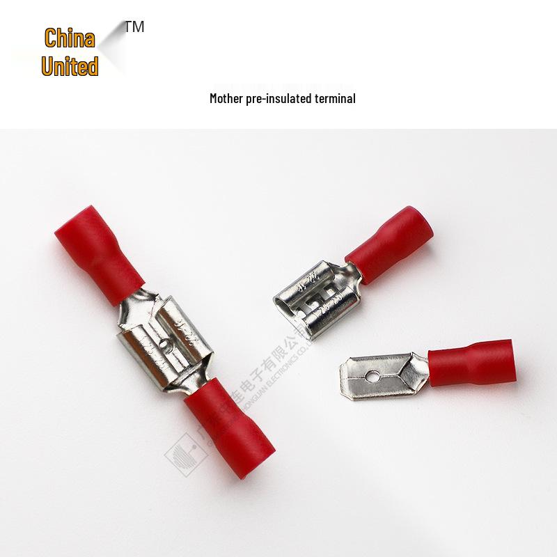Zhonglian 6.3mm Pre-insulated Spade Quick Disconnect Terminal Connector (Male-Female Pair)