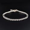 Korean Style Zircon Diamond Copper Tennis Bracelet for Women - Fashionable, Anti-slip Chain, Simple Design (s4773)