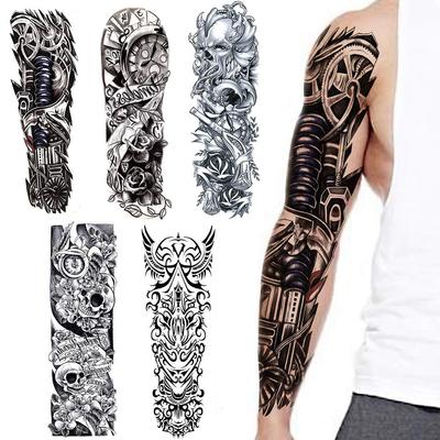 Full Arm Tattoos Sleeves Temporary Tattoos Waterproof Realistic Armband Tattoo Sticker For Women Men Halloween Party