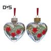 Heart-Shaped Hummingbird Feeder Outdoor Hanging Plastic Feeder Jar with Flower Feeding Ports for Garden Yard Patio Tree Decor