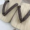 Single-legged geta sandals, Tenichi Tengu geta T-52. "Awa paulownia wood geta/Tengu geta" for experiential training. In-stock item. Brown snake-patter