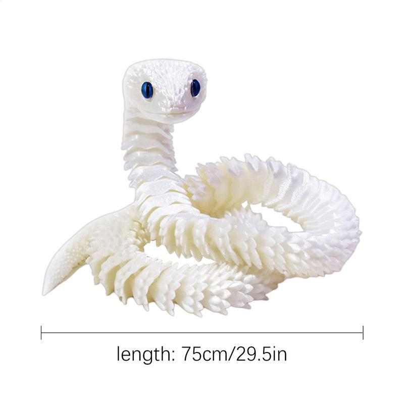Articulated Snake Fidget Toys 2.5 Ft Realistic 3D Printed Snake Animal toys Ornament for Birthday Easter Basket Desk Decor Home