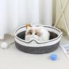 All-Season Cool Cat Bed with Scratching Post, Detachable and Washable, Cute Cotton Pad for Nail Grinding and Dirt Resistance