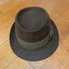 Used Dark Brown Felt Hat Wool Hat