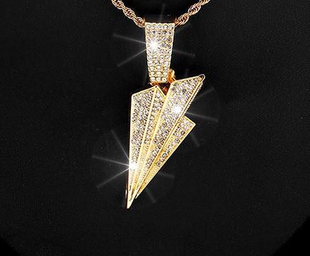 Temu Full Diamond Alloy Pendant Hip Hop Men S Necklace Personalized Simple Fashion Necklace