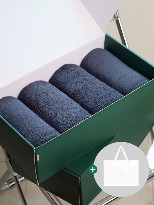 Songwol Towel 1% Denim 190g 30-count Combed Towel 4P denim