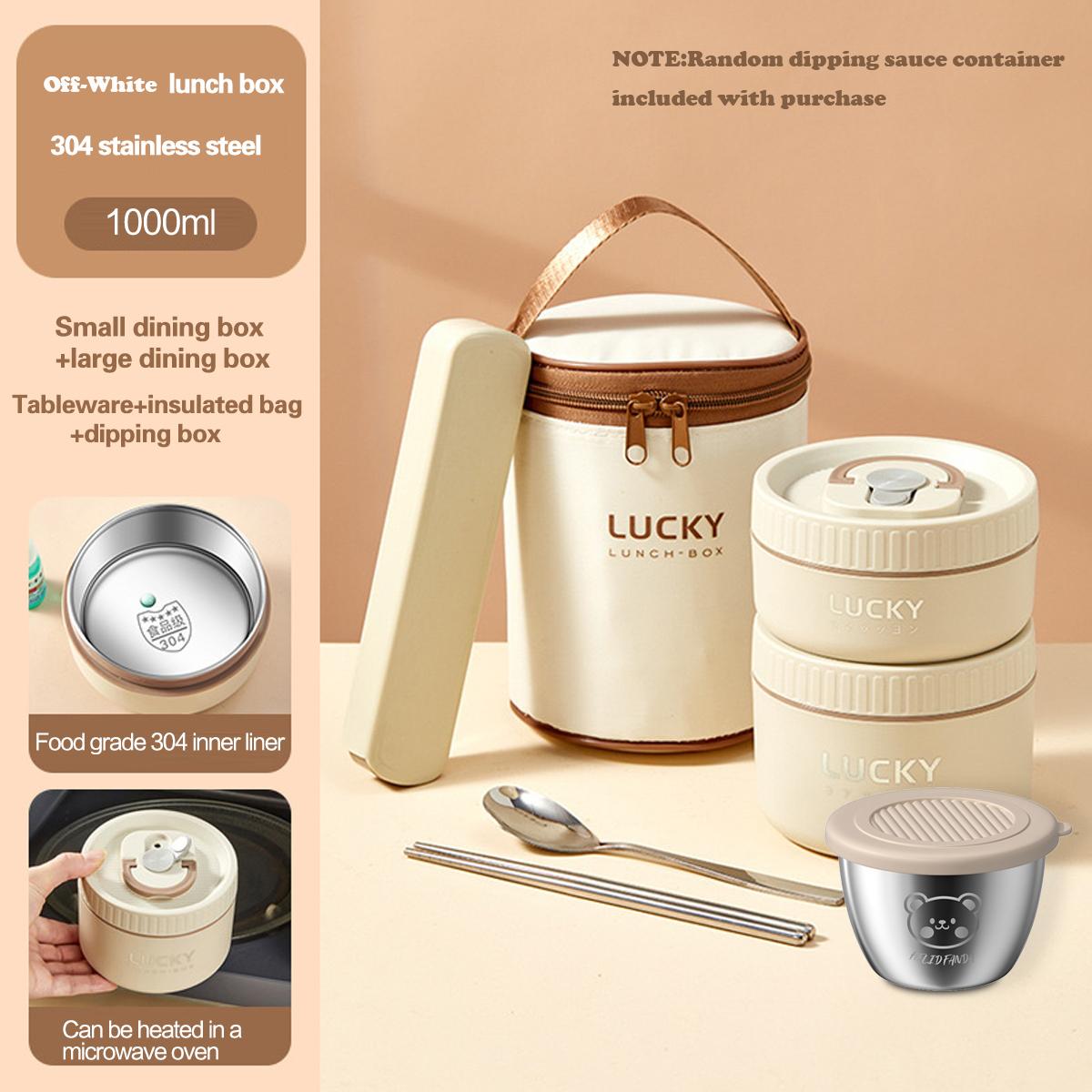 

Ланч-бокс из нержавеющей стали, микроволновая печь, бенто-бокс с ручкой, посуда, термосумка, контейнер для еды для офиса, школы, путешествий