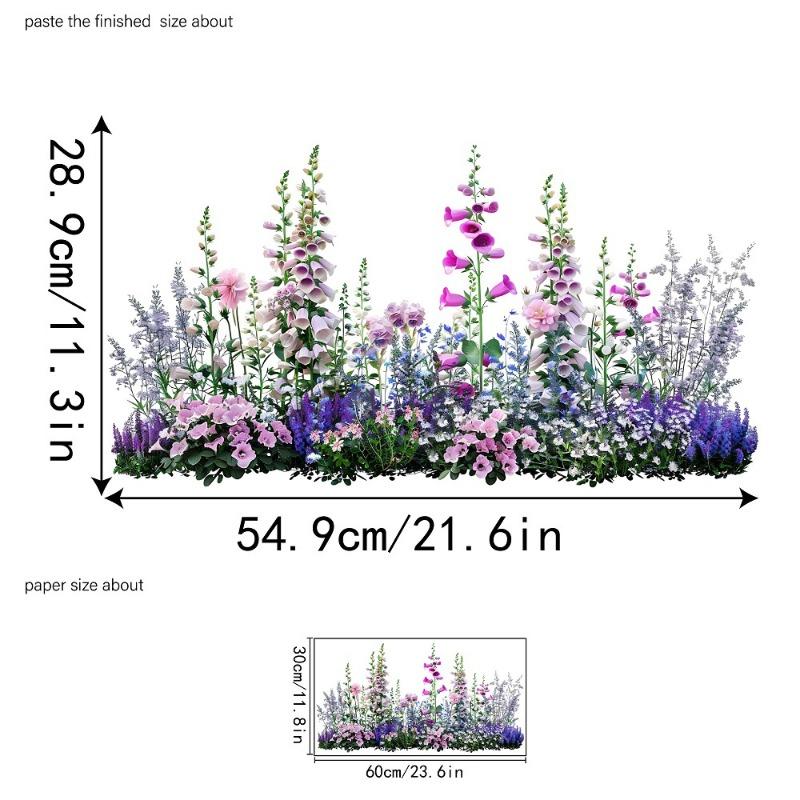 Dwustronna kolorowa naklejka ścienna z motylem i kwiatami, elektrostatyczna pasta do szyb okiennych, widoczna dekoracyjna naklejka ścienna