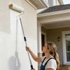 67 Inch Metal Paint Roller Extension Handle With 9 Inch Thick Fiber Sleeve For Consistent Wall Painting