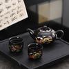 Color-Changing Dragon & Phoenix Ceramic Tea Set