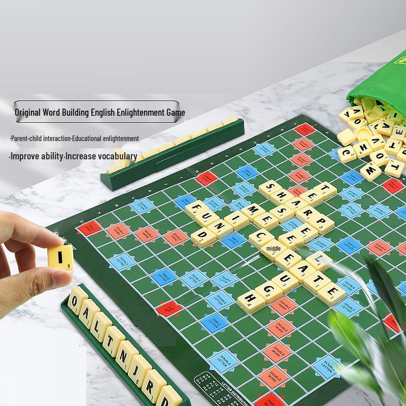 English Word Scrabble Blocks: Early Education Spelling Game for 2-4 Kids