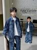 Boys' 2025 Cool & Stylish Denim Two-Piece Set: Trendy Autumn Streetwear for Kids