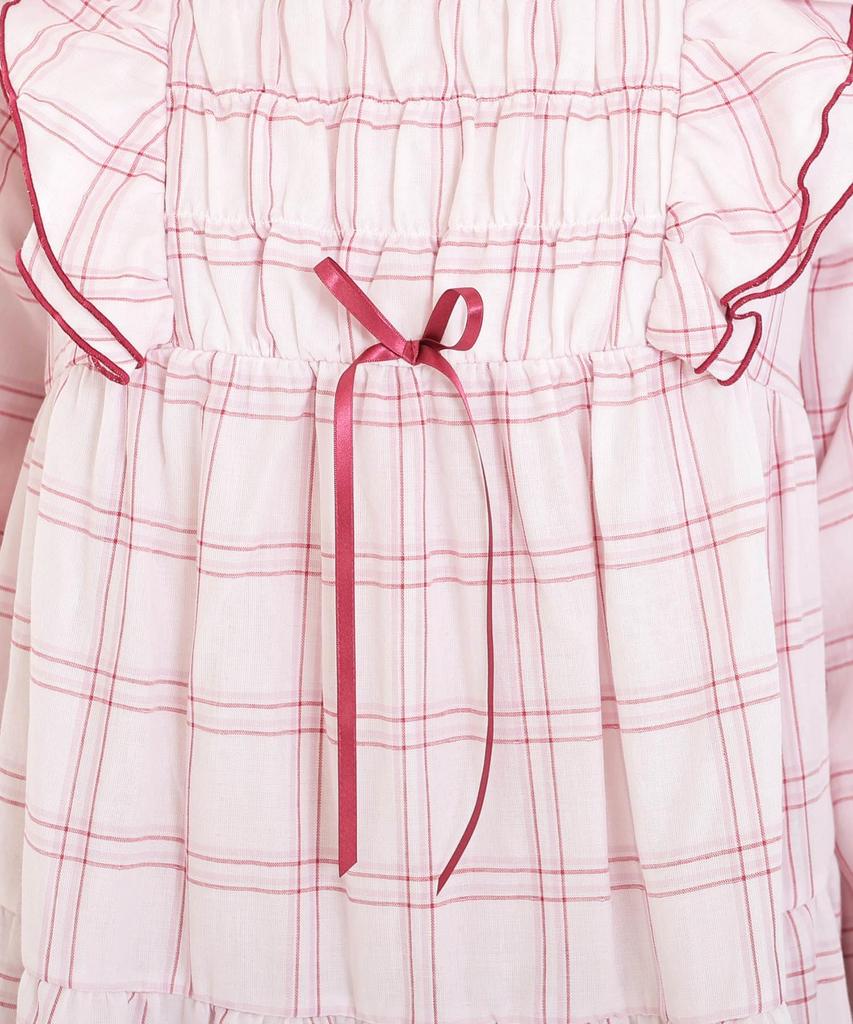 Gauze Girly Check Dress [Narue] 50/Double