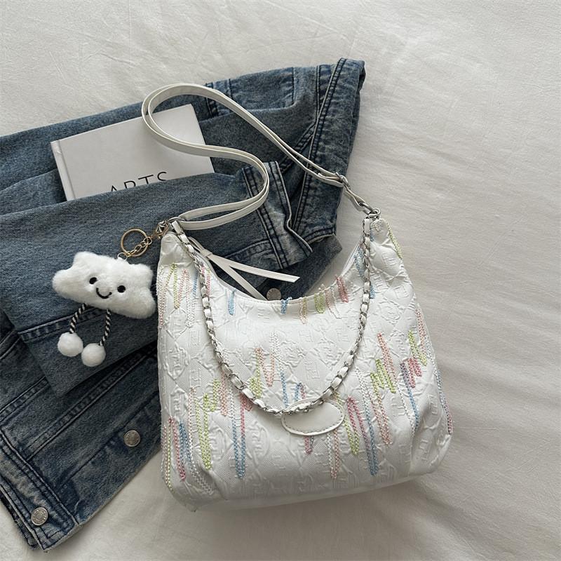 Stylish 2024 New Arrival Large Capacity Tote Bag For Casual Summer Commuting In Black White Pink