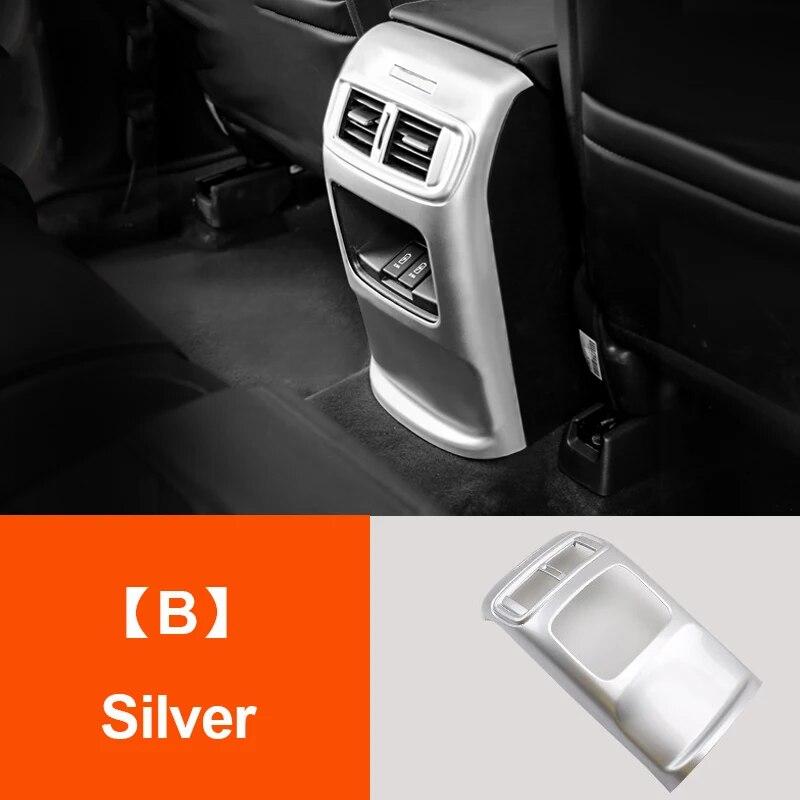 For Honda CRV 2017 2018 2022 ABS Carbon Car Interior Rear Armrest Air Outlet Trim Panel Cover Case Accessories