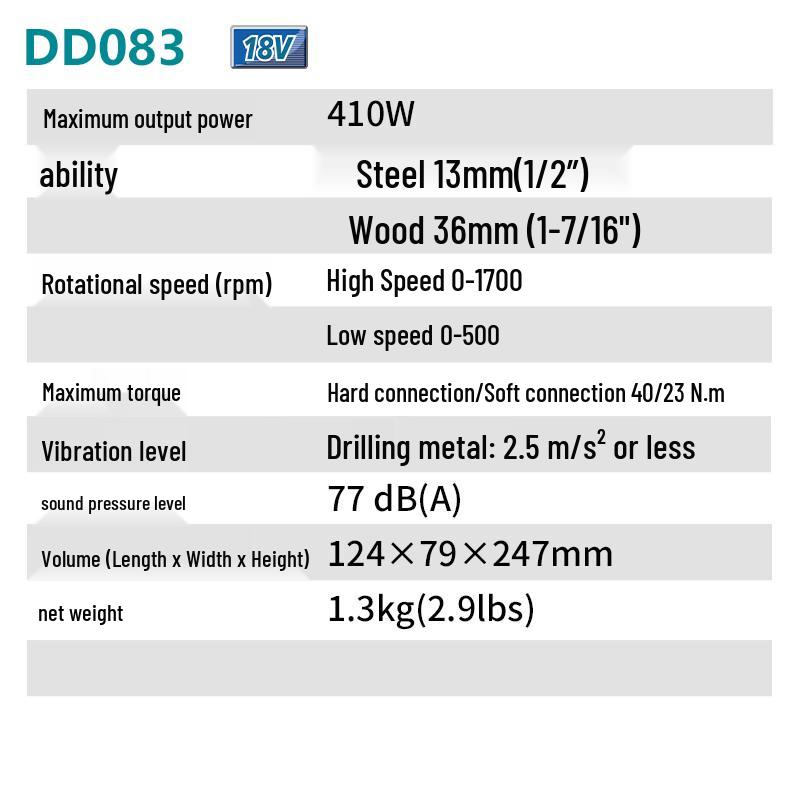 Makita DDF083/DDF083Z Brushless Cordless Drill/Driver CN plug (adapter included)