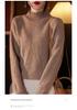 Women's Autumn/Winter Wool Pullover Sweater - Half-High Collar, Irregular Lines, Casual, Thickened Base Layer