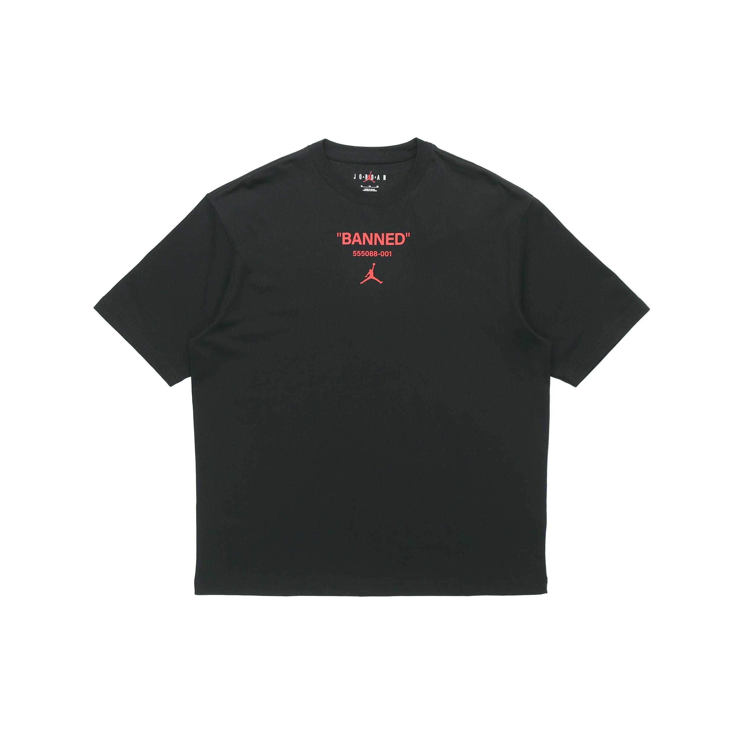 Air Jordan Casual Sports Printing Short Sleeve Black Men s DM3545-010 M