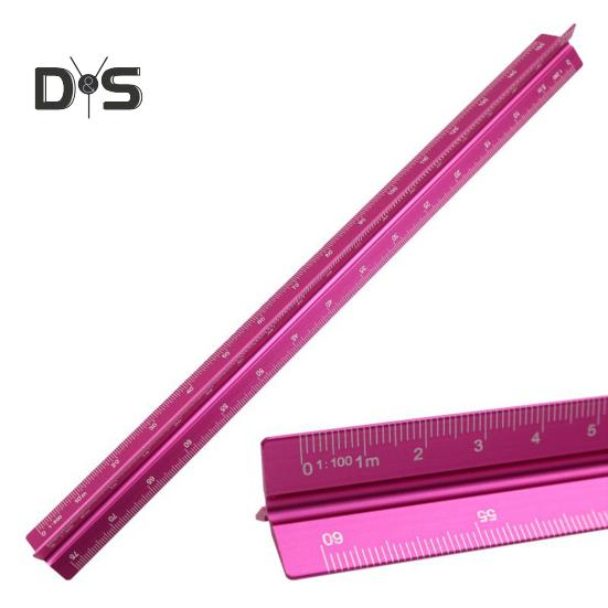 Aluminum Alloy Engineering Scale Ruler High Precision Triangular Architectural Drafting Tool Scale Bar Drafting Supplies