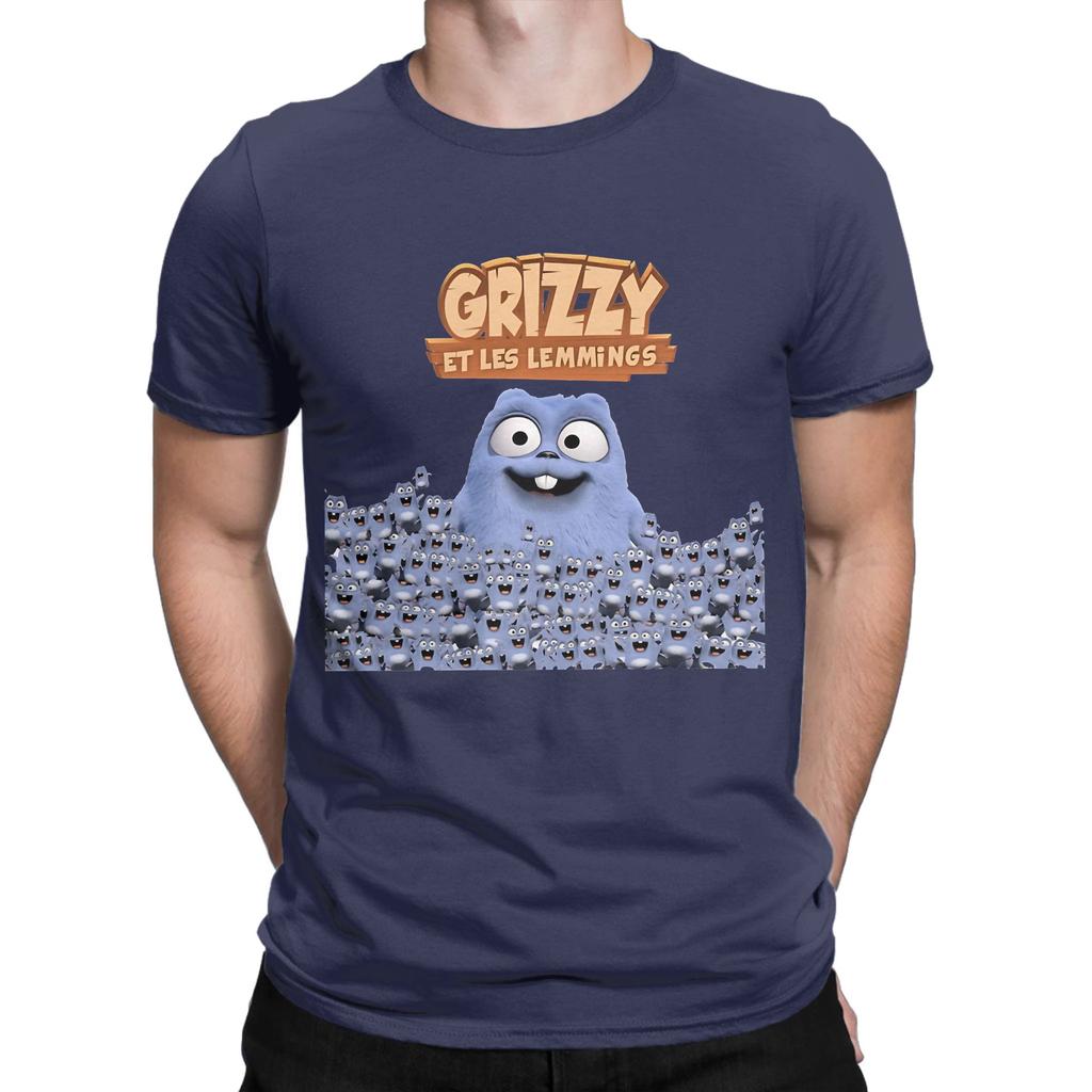 Lemings from grizzy et les lemmings Novelty 100 Cotton TShirt Grizzy and the Lemmings Tees Tops For Unisex