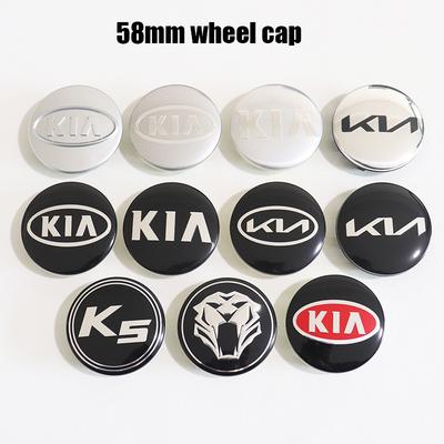 4 szt. nowe 58 mm 8 pinów logo emblemat samochodu Nakładka na środek piasty koła akcesoria stylingowe naklejka osłony pyłoszczelne do felg samochodowych