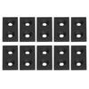 10Pcs Aluminum Profile End Cap Alloy Metal Cover Plate Linear Moving Parts 3060 Double HolesBlack