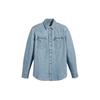 Hemden Unisex Blau Spitze Kragen Mittel Denim 85745-0074