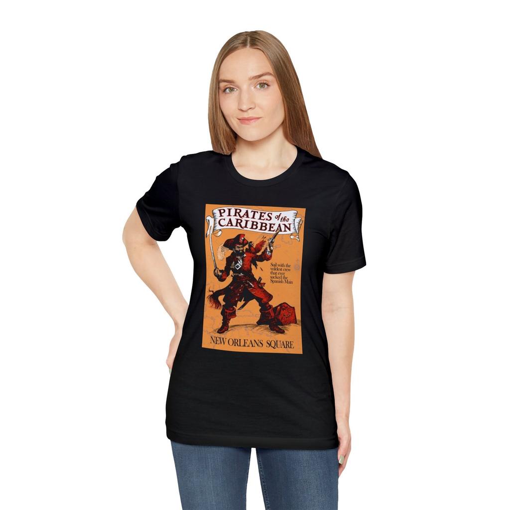 Unisex Jersey Short Sleeve Tee Painting of Disneyland Resort Pirates of the Carribean poster