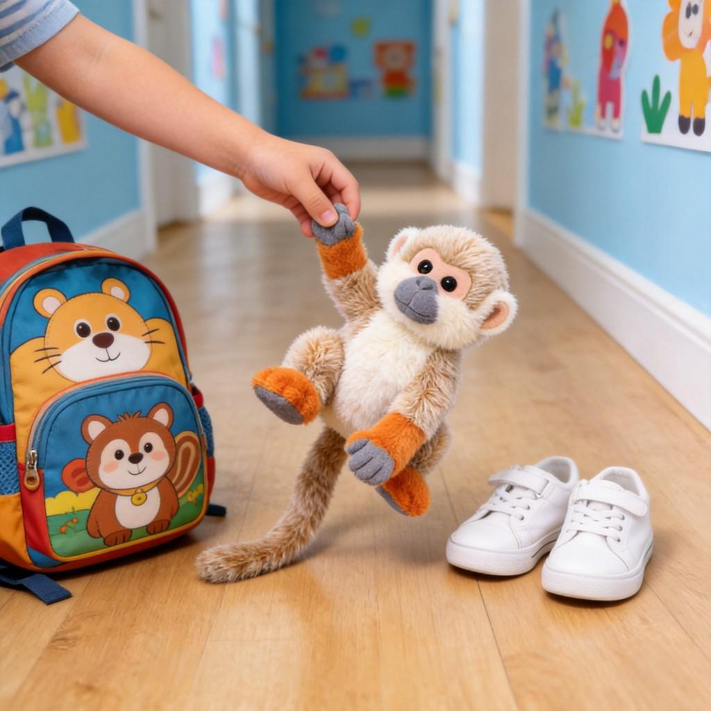 Squirrel Monkey Plush Doll Kids Toy Animal Stuffed Toy For Playtime