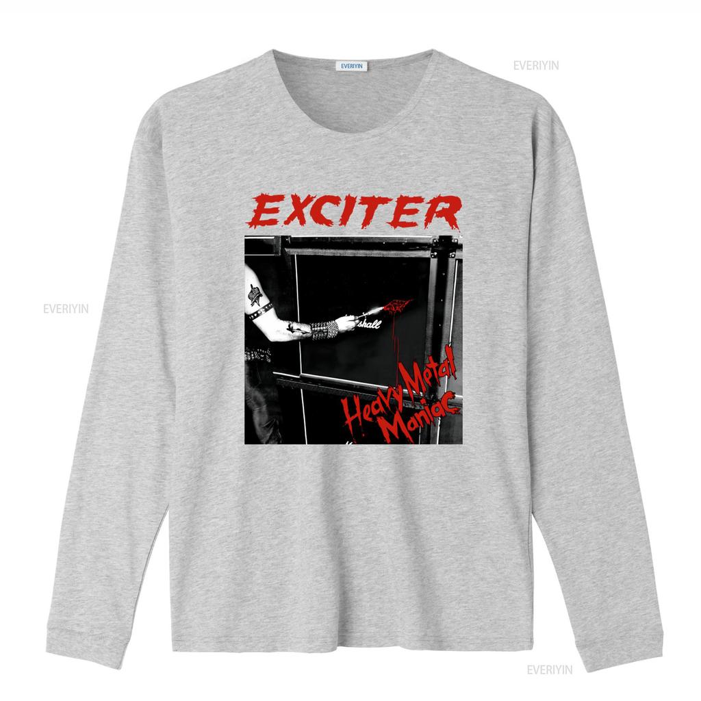 Exciter Heavy Metal Maniac Music T Shirt for Rock Fans Vintage Washed Fashion Breathable Streetwear Stretched Graphic Soft