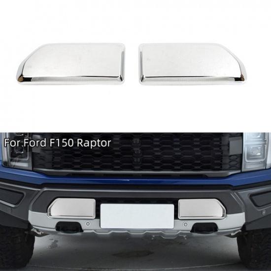 2Pcs Chrome Front Bumper Corner Cover Decoration Trim For Ford F150 Raptor +