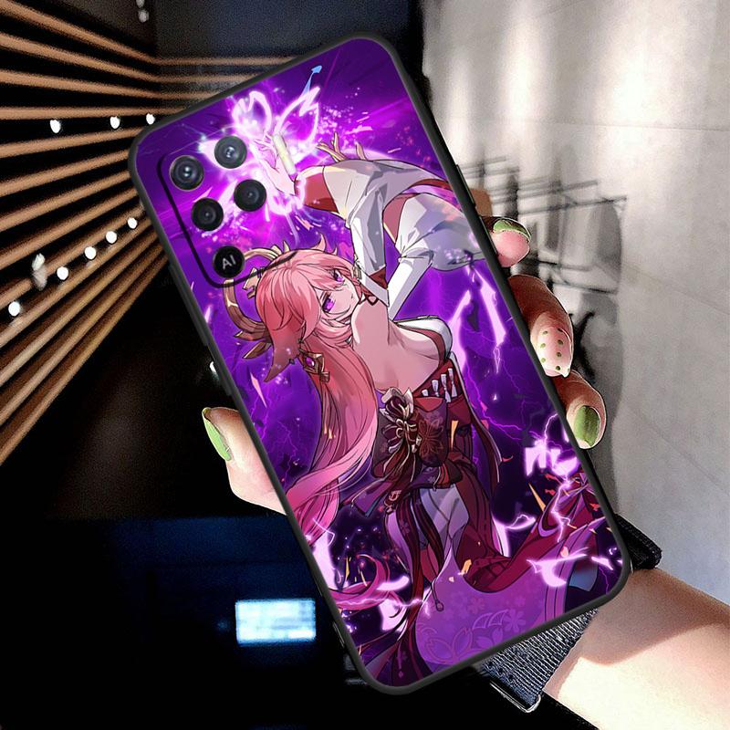 Genshin Impact Yae MIko Case For Oppo A17 A57 A77 A76 A16 A96 A18 A60 A80 A40 A38 A58 A78 A98 A94 A74 A54 A15 A5 Pro