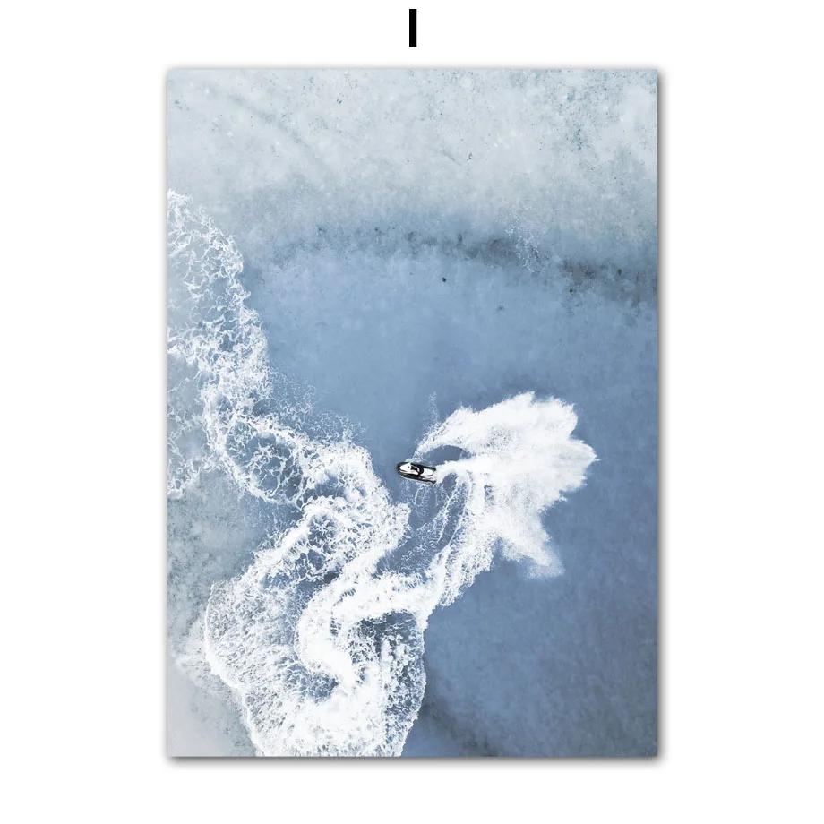 Sea Beach Bathing Place Boat Coconut Ocean Posters And Prints Canvas Painting Nordic Wall Art Pictures For Living Room Decor