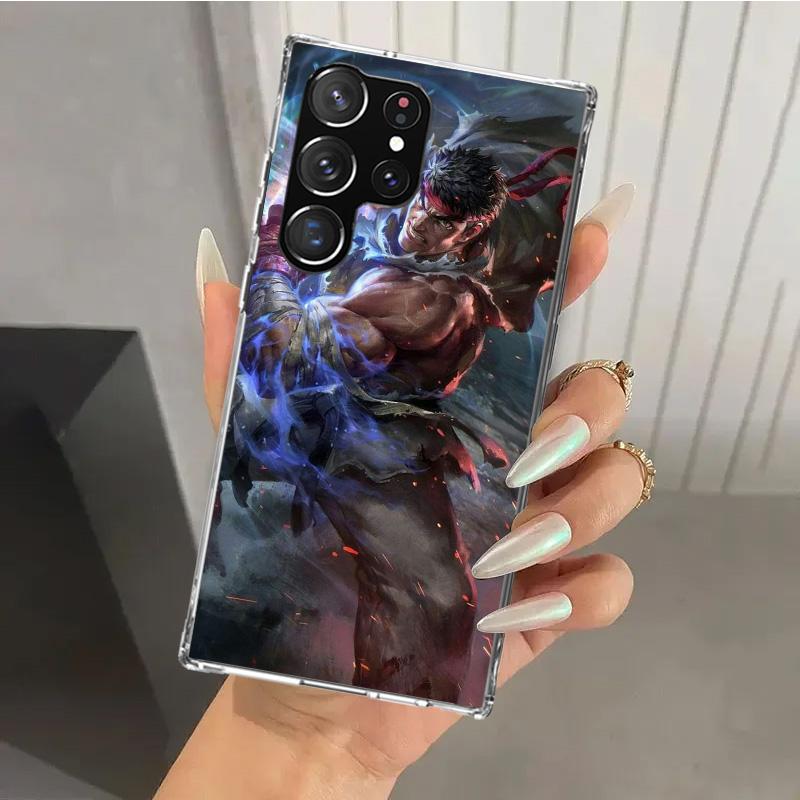 Game S-Street F-FighterS Phone Case for Samsung Galaxy S26 S24 S23 Ultra S25 Edge S22 S21 Plus S20 FE + Soft Print Shell Funda G