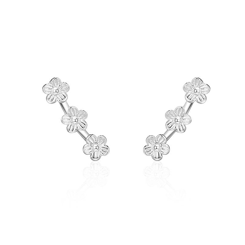 

925 Sterling Copper Earrings For Women Original Charm Double Hoop Earrings Pave CZ Fine Engagement Anniversary Zircon E557