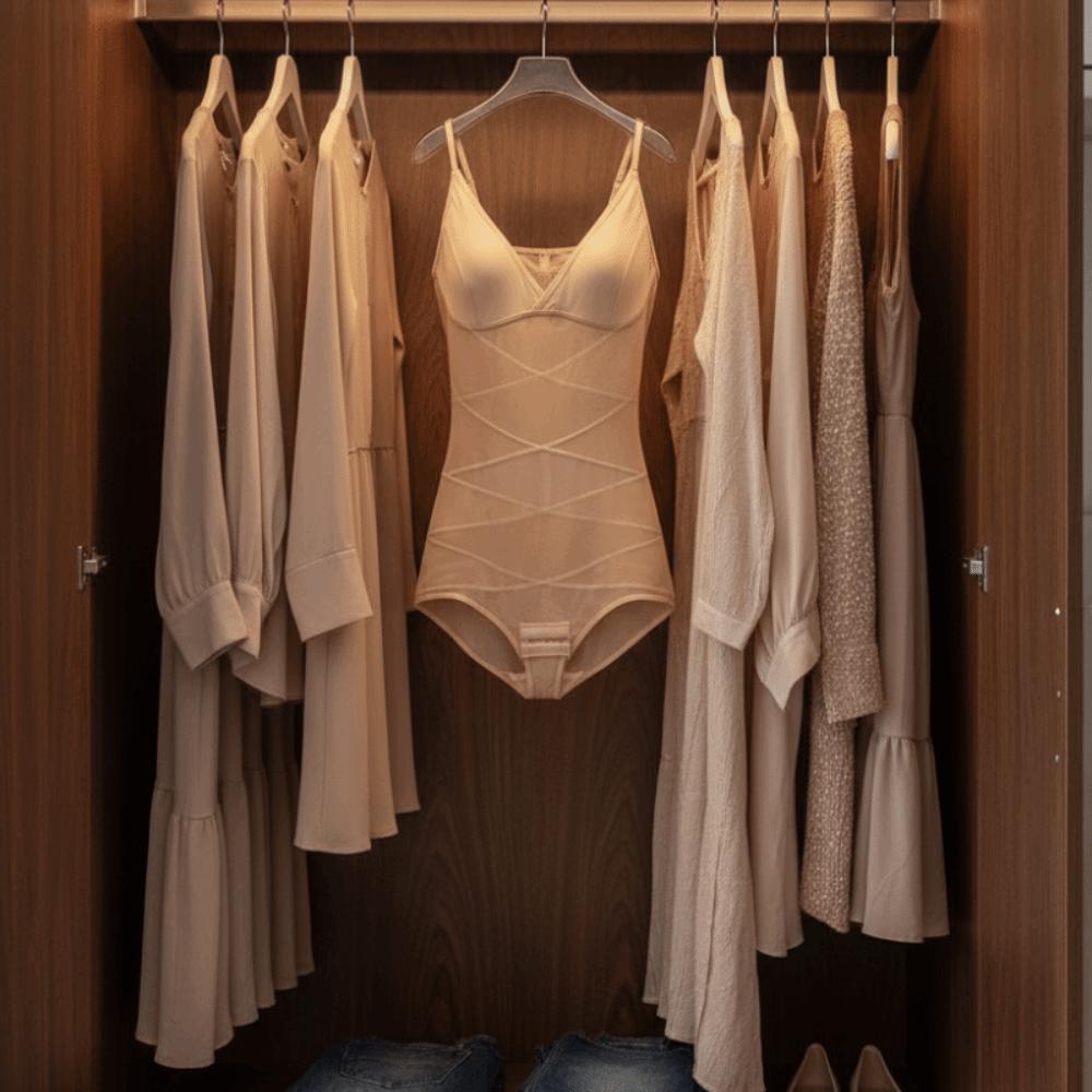 Belly Contracting Slimming Shapewear Seamless Mesh Transparent Bodysuit Postpartum