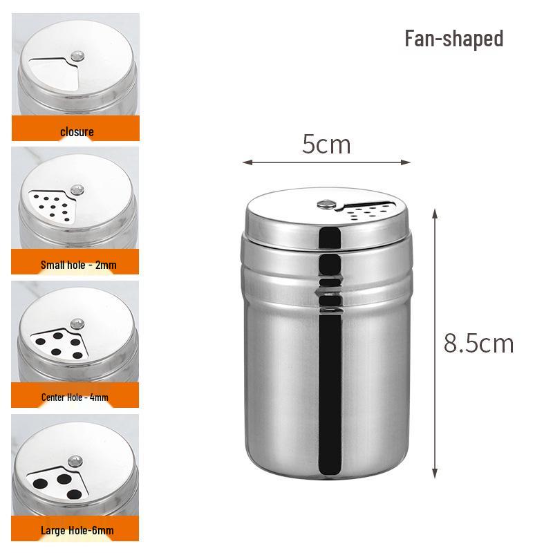 Stainless Steel Spice & Toothpick Holder Set – Food Grade Seasoning Jar & Pepper Container.