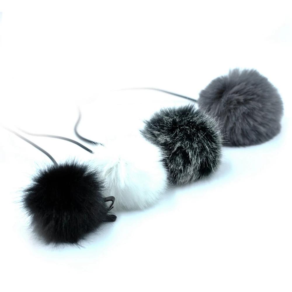 Audio Black Outdoor Microphones Lapel Mic Windscreen Lavalier Furry Wind Muff Microphone Windshield