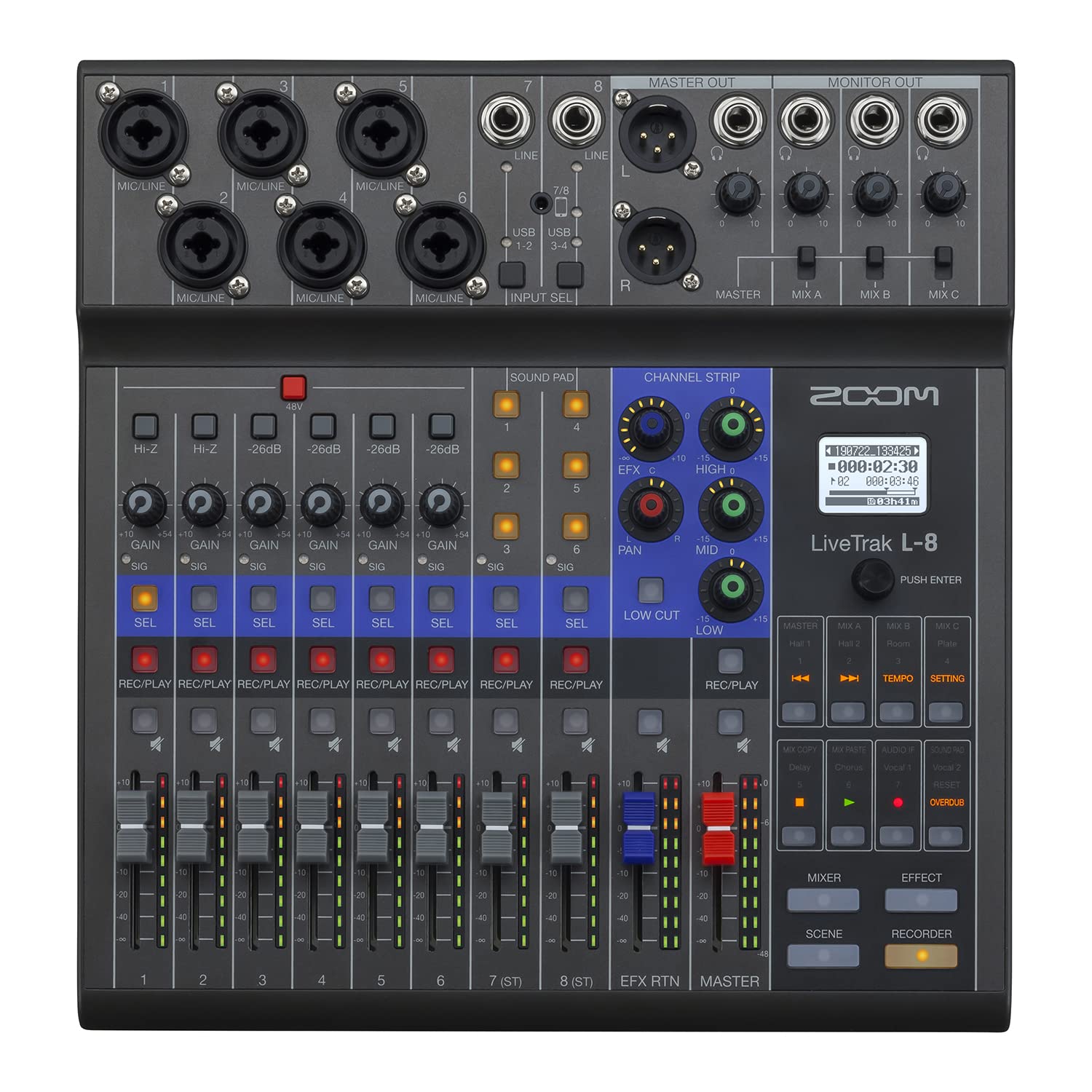 

ZOOM L-8 Digital Mixer, 8ch Mixer, Live Distribution, Audio Interface, Multi-Track Recording Recorder [3 Year Manufacturer s Extended Warranty]