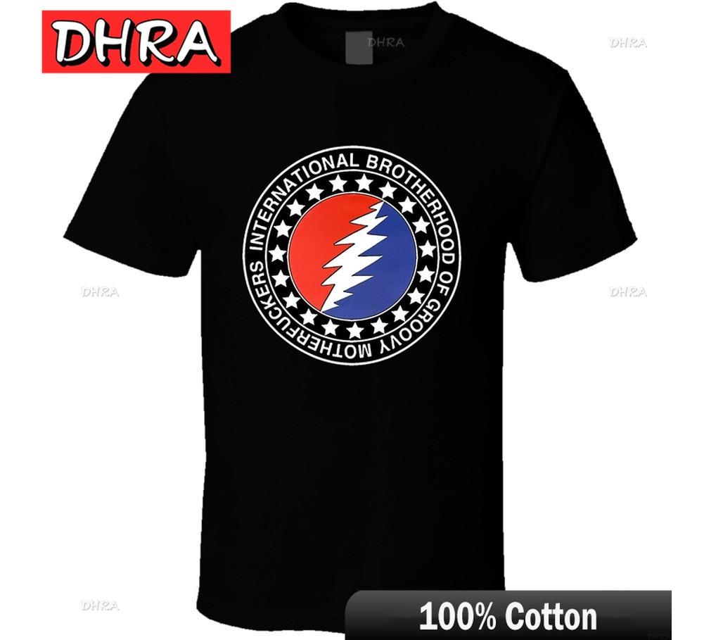 International Brotherhood Groovy Funny Parody Union T Shirt Featuring Unisex T Shirt Short Sleeve Tee Casual Top 4XL